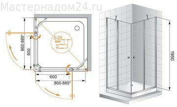 Установка душевых углов